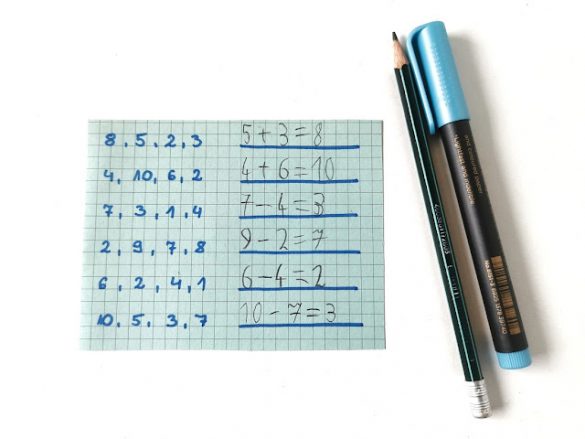 dodawanie i odejmowanie w zakresie 20odejmowaniem na kartce papieru