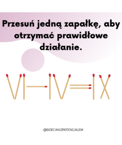 ciekawe zagadki z zapałkami
